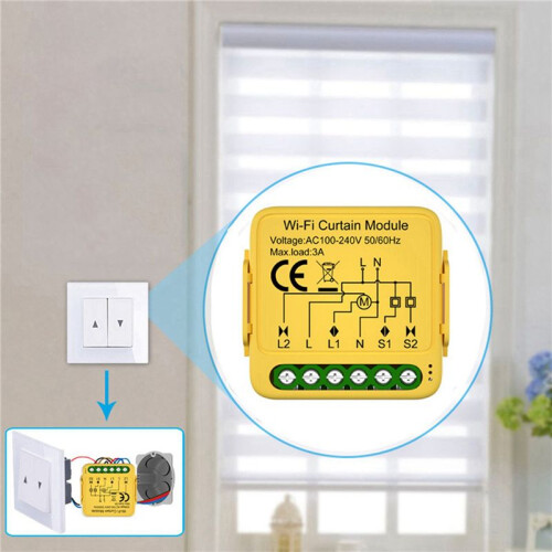 2X Tuya  Zigbee Curtain  Module Connected Roller Shutters Blind Motor  Life APP 2