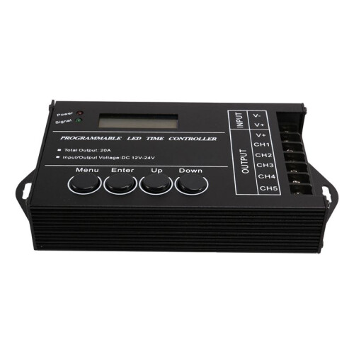 2X TC420  Programmable RGB LED Controller DC12V-24V 5 Channel LED Timing Dimmer 1