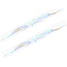 2 Stück wasserfeste Regenbogen-Laser-Autoaufkleber für die Windschutzscheibe, 70 cm x 8,39 cm