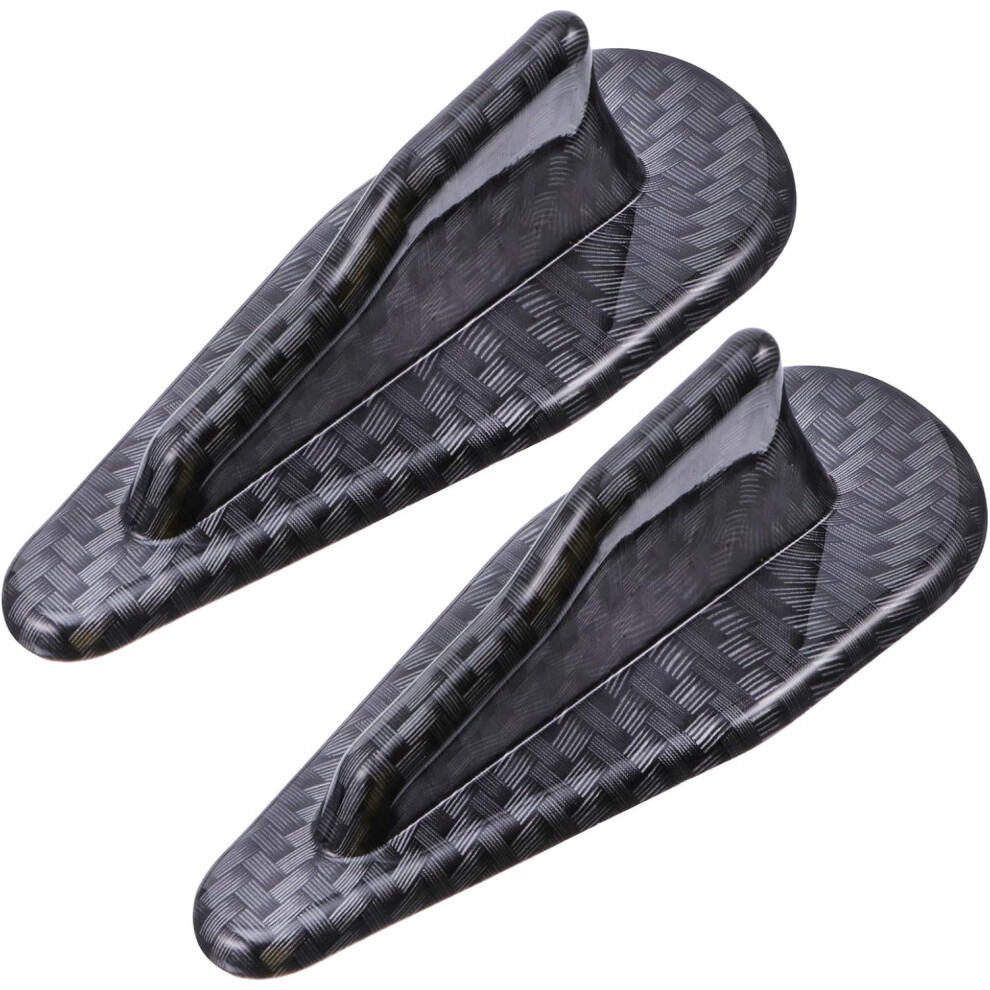 Carbon Fiber Texture 2Pcs Car Air Diffuser Shark Fin Spoiler Wing Roof Air Generators 5455468435621