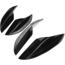 Carbonfaser-Spoiler-Diffusor-Set für die Frontstoßstange in glänzendem Schwarz, universelles Styling-Set für den Fahrzeugaußenbereich