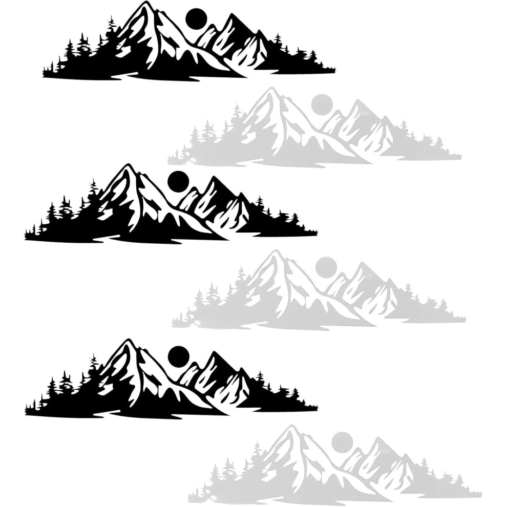 6Pcs Mountain Stickers Car Body Stickers Mountain Decals Car Exterior Decoration Vehicle Body Decal 5455468437991