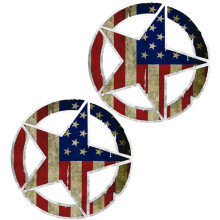 Stück amerikanische Flaggen-Autoaufkleber aus Vinyl mit fünfzackigem Stern, wasserfeste US-Flaggenaufkleber für Autos und LKWs