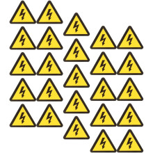 25 Stück Hochspannungs-Warnaufkleber, selbstklebende Etiketten, Schilder zur Warnung vor Stromschlaggefahr, gelbe Dreiecks-Sicherheitsaufkleber