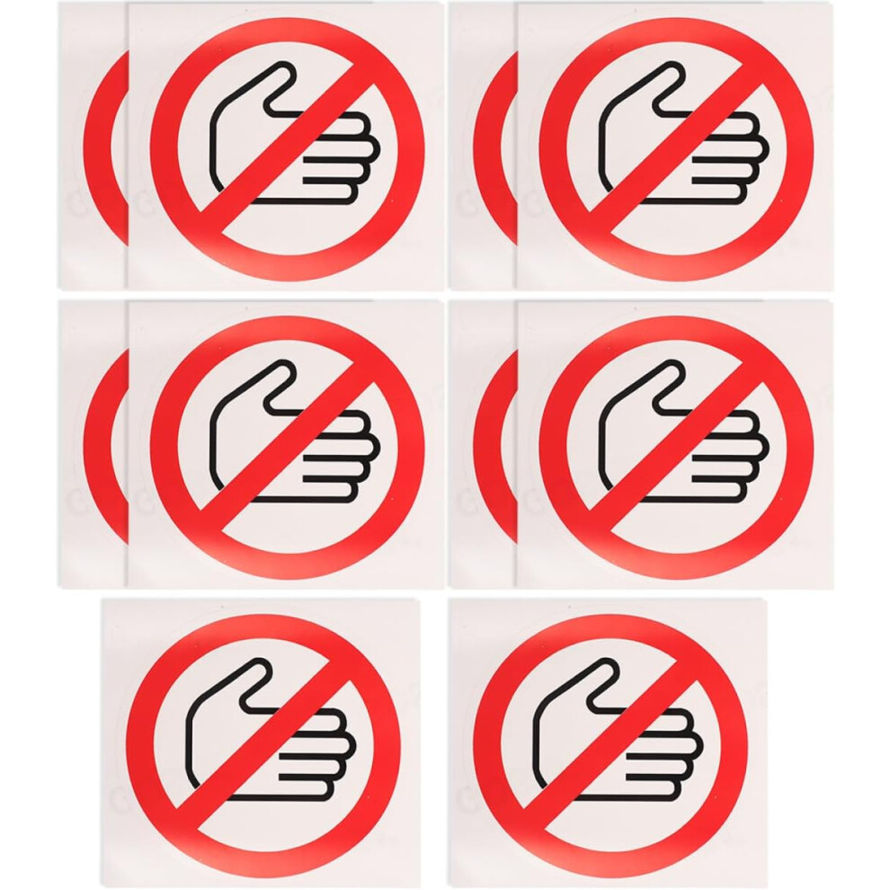 10Pcs 30Mm Diameter Vinyl Do Not Touch Warning Stickers Safety Warning Sign Decals Machine Hazard Caution Labels 8113854445766
