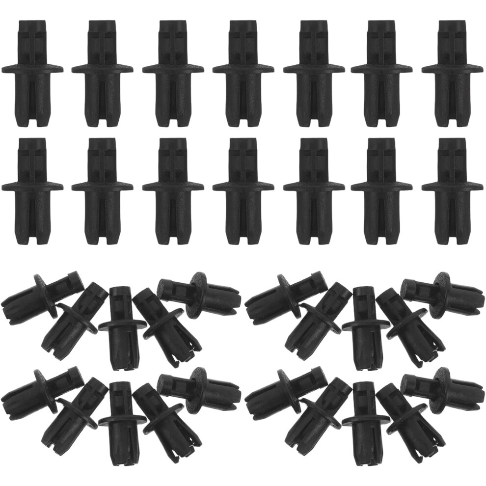 100Pcs Car Bumper Fastener Clips Plastic Push Pins For Auto Bumper Panel Mounting Fasteners Black 5455468435515