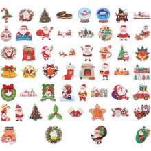 52-teiliges Set Weihnachtsaufkleber mit Weihnachtsmann, Schneemann und Rentier – vielseitig einsetzbar für Auto, Fenster, Gepäck und Laptop