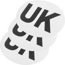 3-teiliges Set ovaler magnetischer Autoaufkleber mit britischem Alphabet, Autoaufkleber-Emblembuchstaben