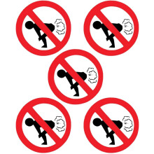 5 Stück „Nicht furzen“-Autoaufkleber, lustige Autoaufkleber für Fenster und Türen, robustes Vinyl-Warnschild