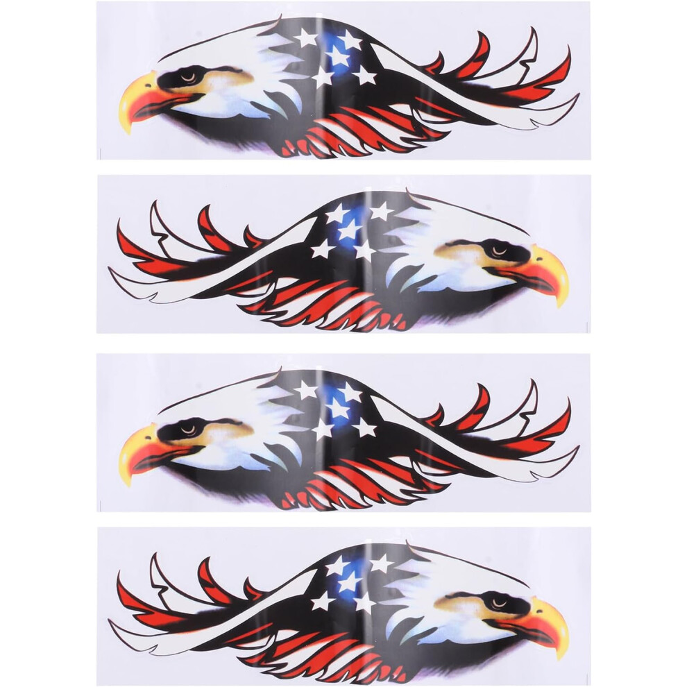 4Pcs American Flag Eagle Car Stickers, Patriotic Vinyl Decals For Automobile 5455468436604