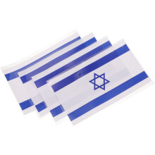 4er-Pack Israel-Flaggen-Aufkleber für Autofenster, Israel-Flaggen-Autoaufkleber zur Dekoration