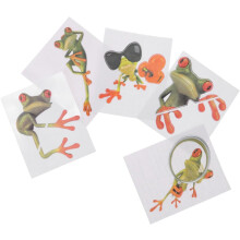 3D-Frosch-Autoaufkleber, 5er-Set, Froschform, Vinyl-Autoaufkleber für Fenster und Stoßstangen, wasserfeste Papieraufkleber