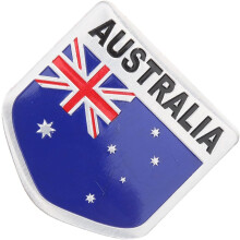 Australischer Flaggen-Autoaufkleber aus Metall, schildförmiger Aufkleber mit australischer Flagge zur Außendekoration der Fahrzeugstoßstange