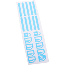 Fluoreszierende Autofensterknopf-Aufkleber, 5 blaue, leuchtende Schalterabdeckungen, wasserdicht, leuchten im Dunkeln, Autozubehör
