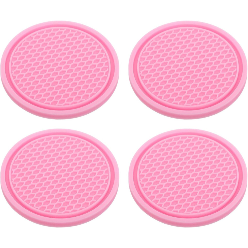 4Pcs Car Coasters Auto Cup Holder Insert Drink Coasters For Beverage Cup Mats Non Slip Auto Interior Accessories 5455468445798