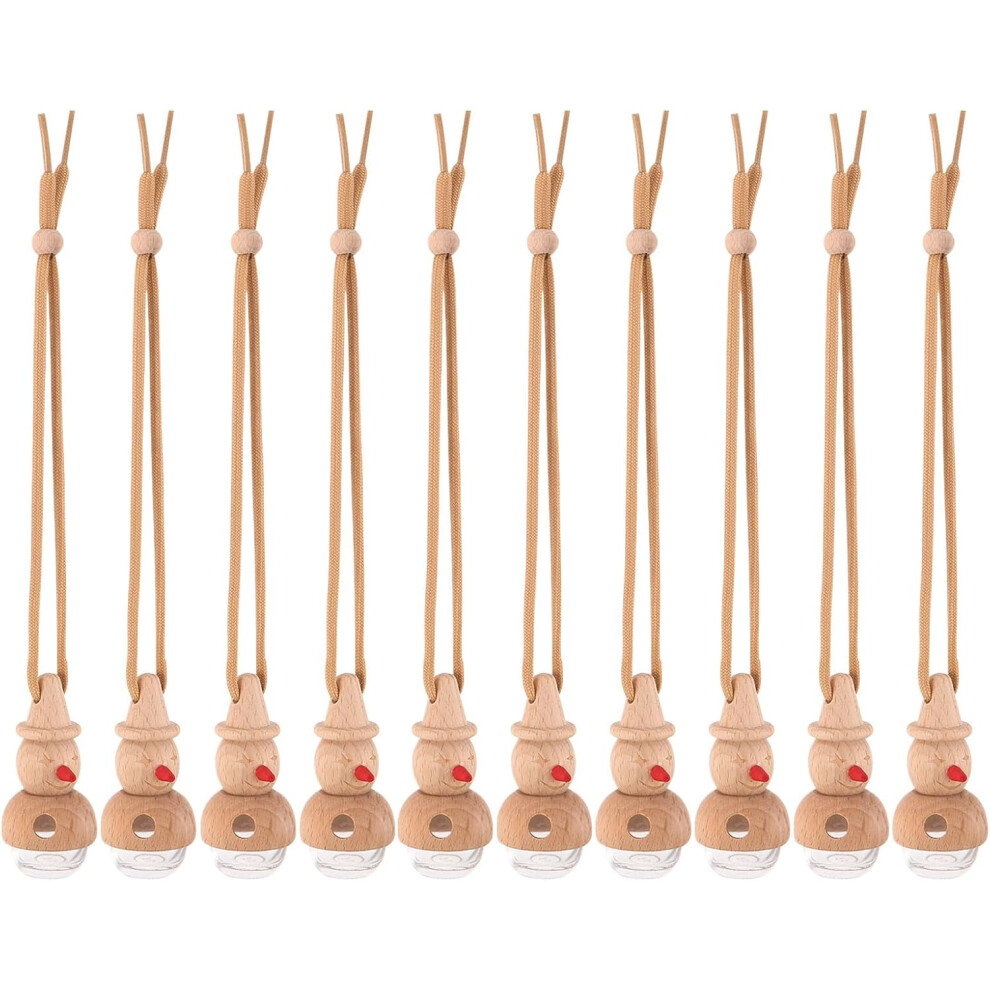 10Pcs Car Christmas Freshener Bottles Empty Snowman Glass Diffuser Bottle Pendant 5455468520617