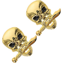 Autoaufkleber Totenkopf Metallaufkleber für Motorhaube Karosserie LKW SUVs Skelett-Emblem Zubehör Autodekoration