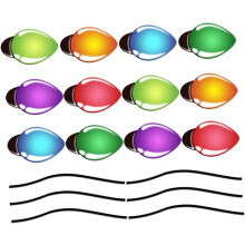 12 magnetische, reflektierende Weihnachtslichter-Aufkleber mit 6 Drahtstreifen, Auto-Weihnachtsdekoration