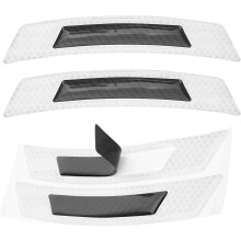 Sets reflektierende Auto-Radaufkleber und Felgenaufkleber im Carbonfaser-Stil, weiß/schwarz, Seitentürklebeband