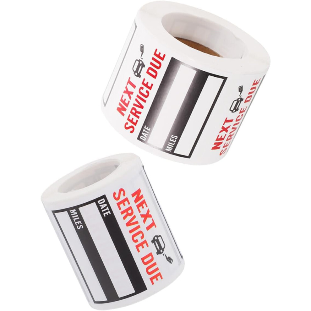 Oil Change Auto Maintenance Service Due Reminder Stickers 2 Rolls Removable Waterproof Labels 5455468439087
