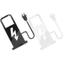 Aufkleber für Elektrofahrzeuge, 2 Stück, wasserfeste Spiegelaufkleber für Elektroautos, schwarz-weiße Vinyl-Autoaufkleber