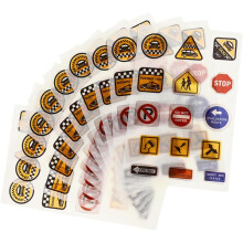 20 Blatt Verkehrsschildaufkleber für Klassenzimmer, Sicherheitswarnaufkleber, pädagogische Verkehrsschilder