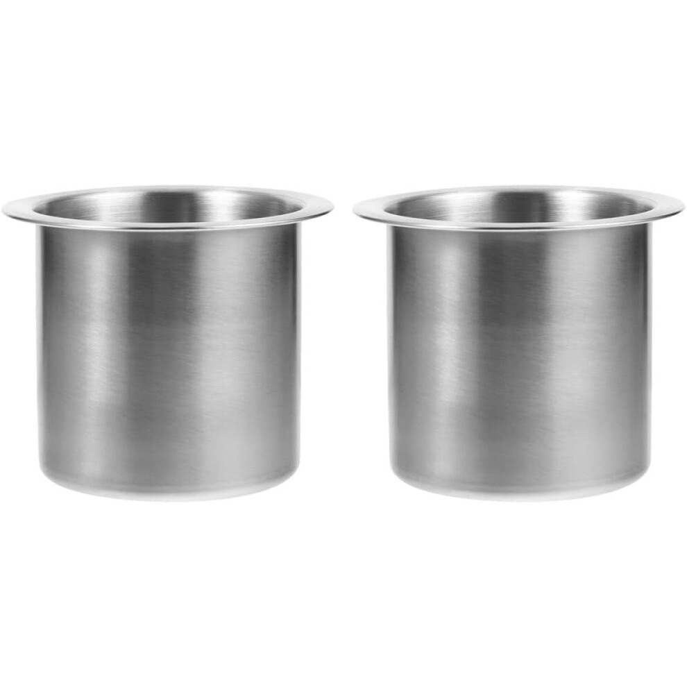 2 Pcs Stainless Steel Cup Holder Insert, Drop-In Beverage Can Coffee Mug Holder For Rvs, Boats, Sofas 5455468446283