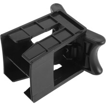 Tragbarer, faltbarer Toilettenstuhl mit schwarzem Edelstahlrahmen, leichter Toilettenhocker