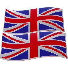 2 Stück Autoaufkleber mit britischer Flagge aus Metall, selbstklebend, patriotisch, für Auto und LKW, Außenaufkleber
