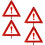 4Pcs Foldable Portable Car Warning Triangle Signs with Plastic Construction and Workmanship 1