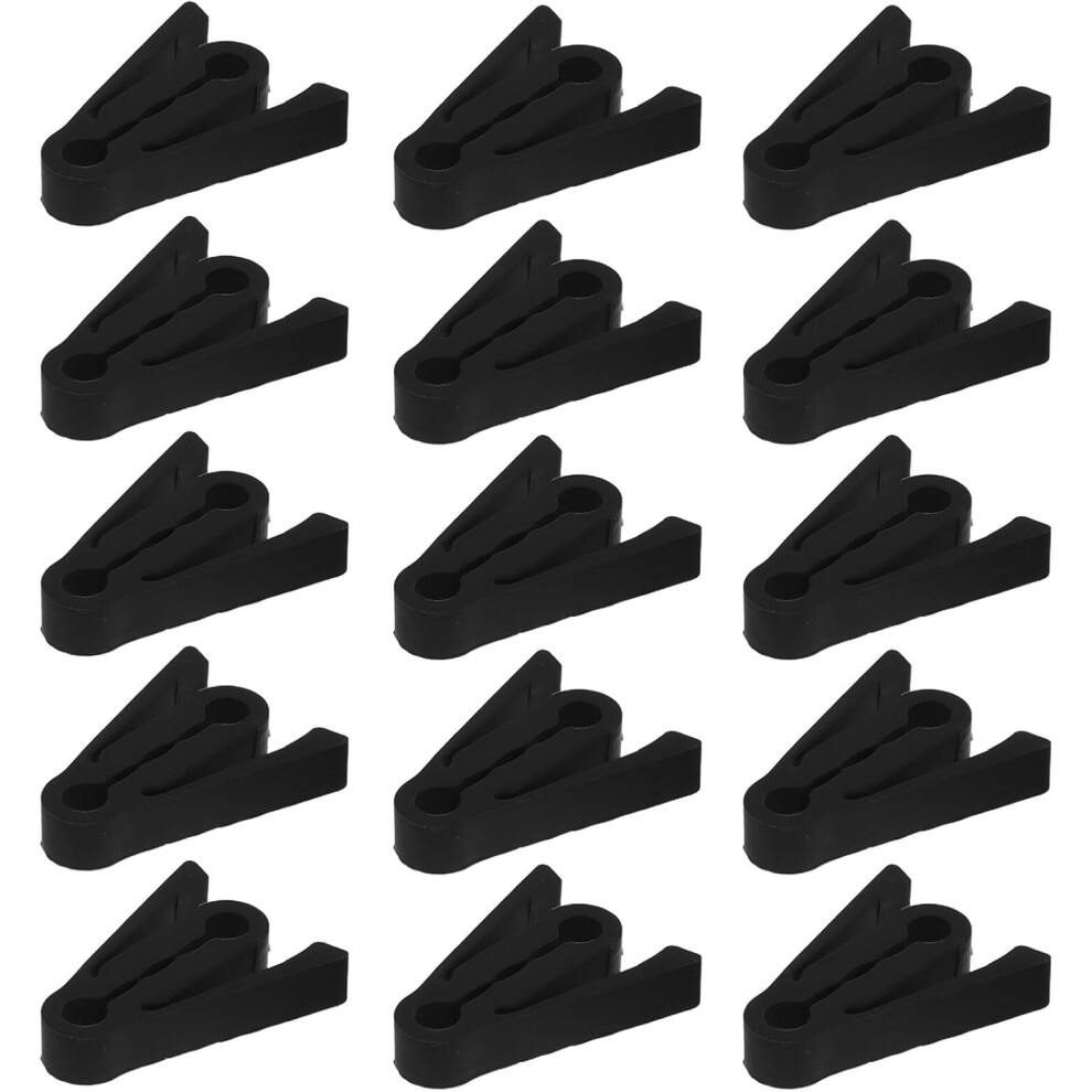 16Pcs Silicone Car Door Lock Cushion Pads Shock Absorber Noise Reduction Latch Guard Covers Black 5455468520693