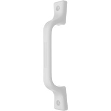 Poignée de porte d'entrée pour camping-car, caravanes et remorques, en plastique blanc, avec installation de montage incluse.