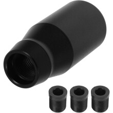 Pommeau de levier de vitesse en aluminium pour voiture manuelle, avec 3 vis, noir, de remplacement.