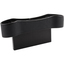 Schwarze Aufbewahrungsbox für den Spalt zwischen Autositz und Sitz, multifunktionaler Auto-Organizer