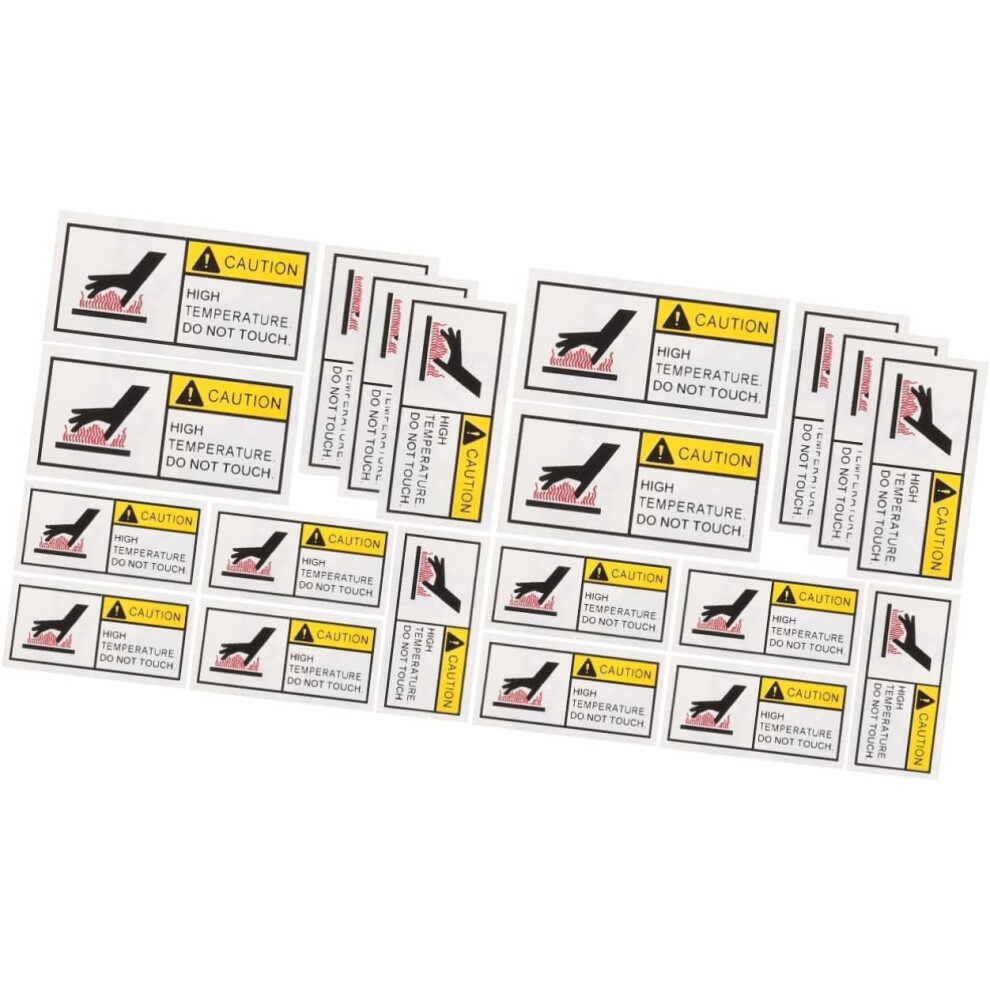 20Pcs Caution Hot Surface Stickers Warning Labels For Kitchen Use Hot Warning Sign Careful Sign Heat Label Do 5455468440076