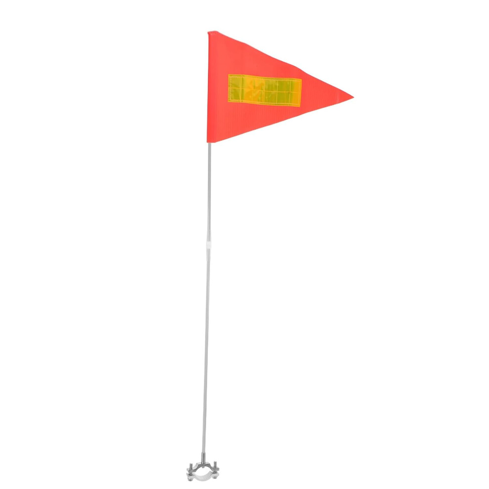 Adjustable Bike Safety Flag With Reflective Strip And Retractable Pole, High Visibility Safety Flag For Bicycle 5455468440601