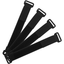 4 soportes de montaje para espejo retrovisor con correas de nailon, ligeros y prácticos, color negro.