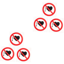 6 Stück Warnaufkleber ohne Beschriftung für Sicherheitsvorrichtungen