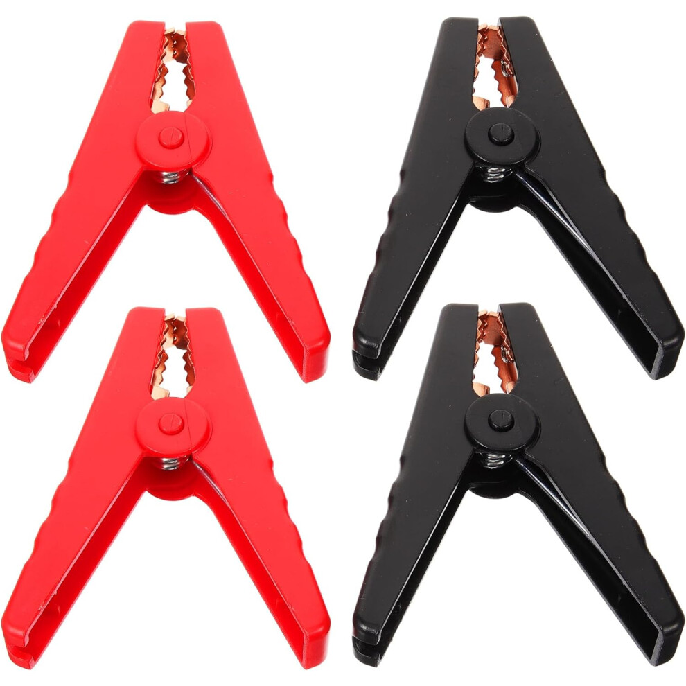 4Pcs Car Battery Jumper Clamps Booster Cables Copper-Plated Alligator Clips For Auto Battery Charger 5455468442544