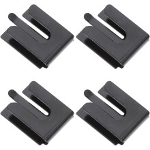 4pcs Black Metal Microphone Holder Clips for Mobile Radio and Handheld Radio