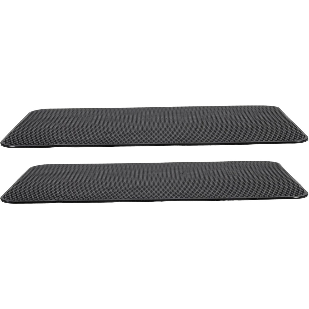 2Pcs Anti-Slip Dashboard Pad With Pu Silicone Non-Skid Mat For Car Interior Phone Holder Grip Black 5455468442445