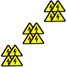 60 Blatt Warnaufkleber „Vorsicht Stromschlag“ für Hochspannungsgeräte