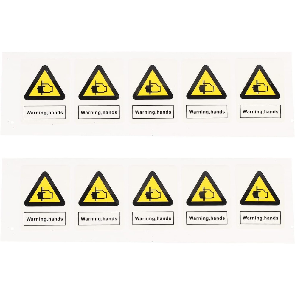10Pcs Machine Warning Label Safety Caution Sticker For Equipment Hands Pinching Scenario Warning Sign Sticker 5455468440090