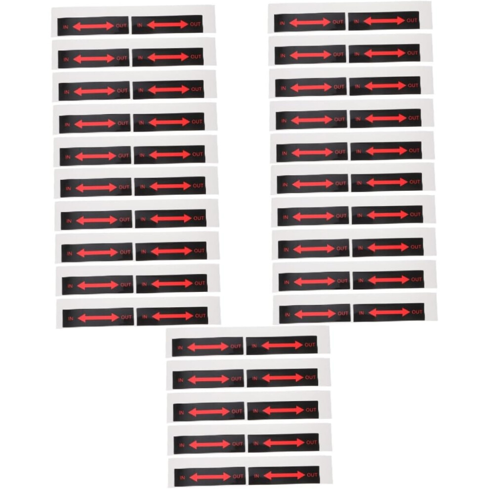 50Pcs Warning Signs Warning Sticker Caution Decal Facility Safety Sticker Signs Black 5455468439933