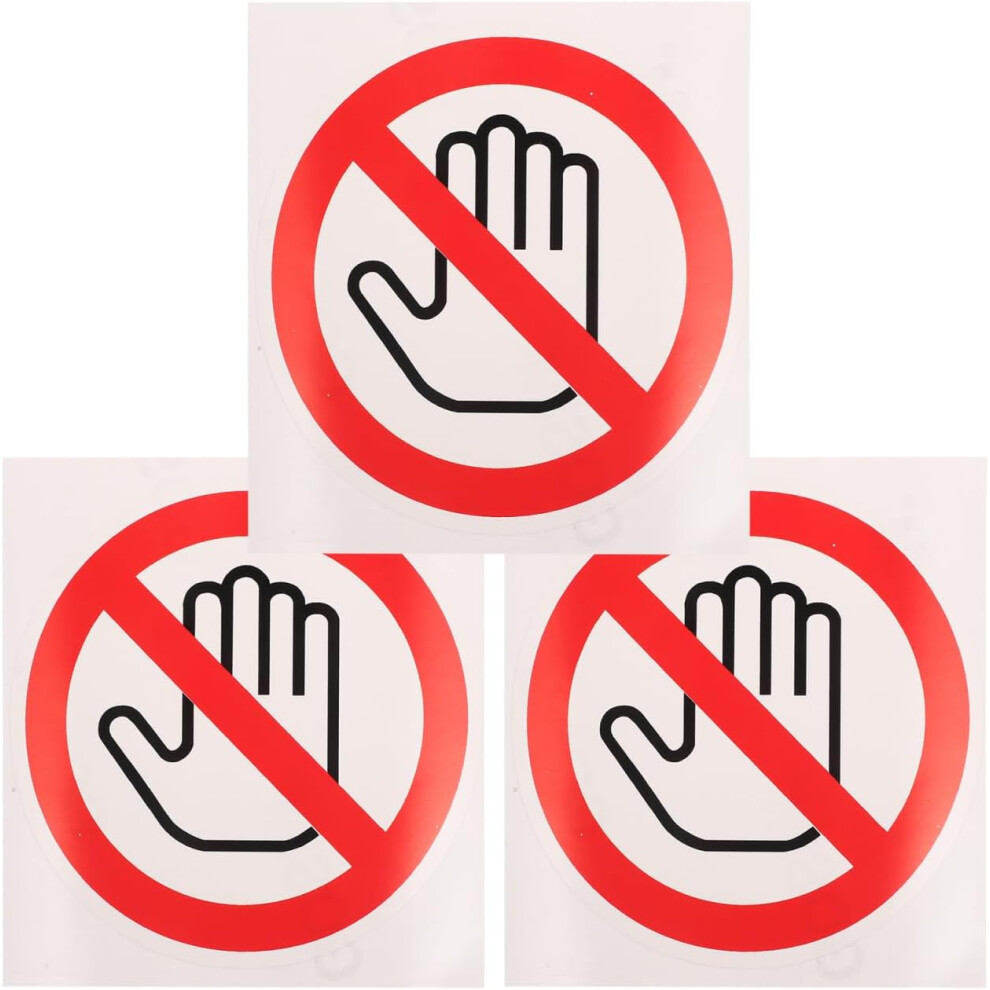 3Pcs Round Do Not Touch Stickers 100Mm Diameter Vinyl Warning Sign Decals Safety Machine Caution Labels 8686962922684
