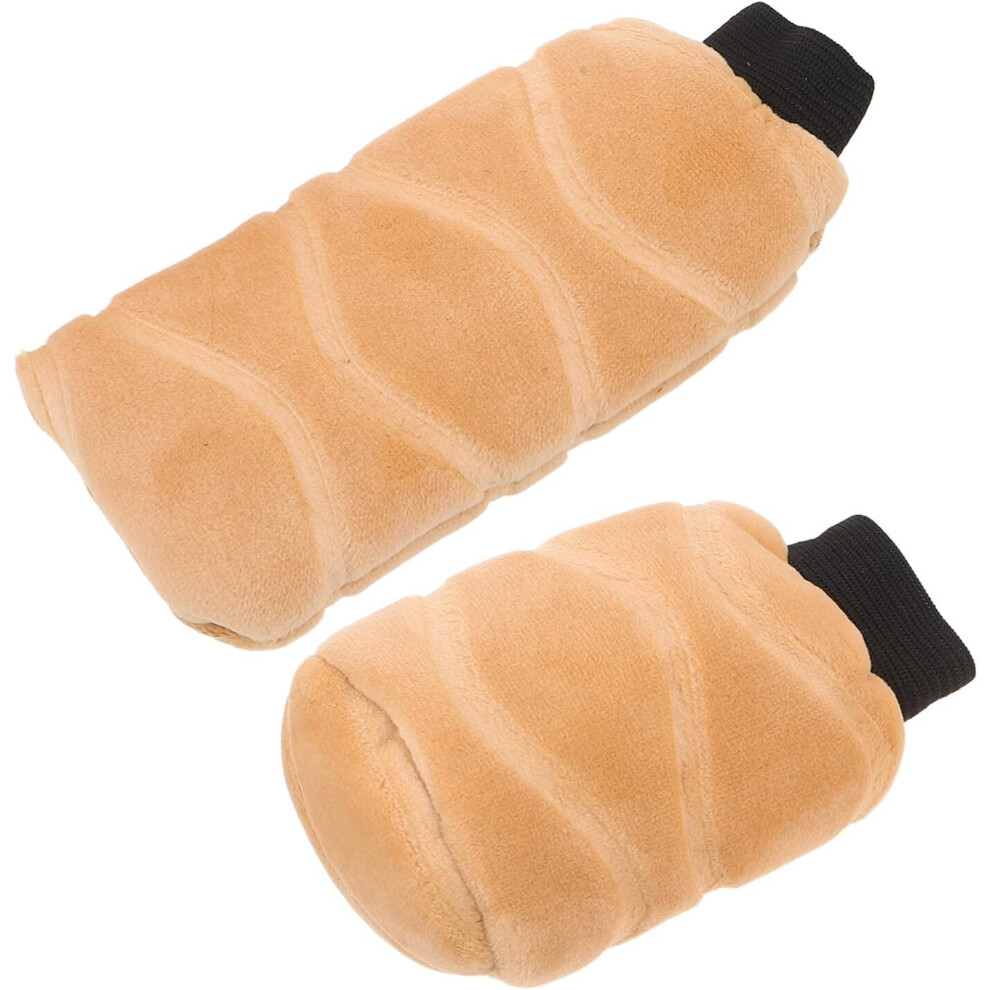 Plush Gear Shift Cover And Handbrake Cover For Car Interior Warm Christmas Auto Gear Lever Protective Sleeve 5455468521195