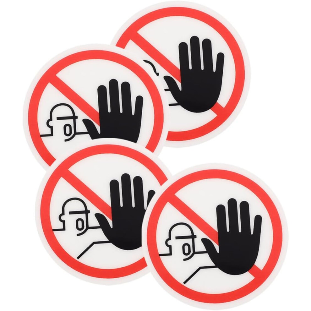 4Pcs Do Not Touch Warning Sign Stickers, Self-Adhesive Safety Label Decals For Equipment 8882873575517