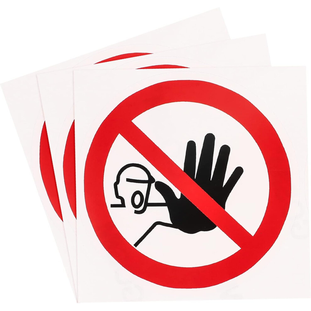 3Pcs Warning Stickers No Entrance Safety Sign Labels Caution Decals For School Window Security 5455468439858