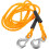 Emergency Nylon Tow Strap Coupling Hooks High-Strength Braided Rope 1