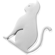 3D-Autoaufkleber mit Katzenmotiv aus Metall, silberfarben, für Autos und LKWs, speziell für Frauen, zur Fahrzeugdekoration